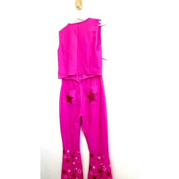 Spirit Halloween Barbie Movie Cowgirl Outfit Costume Hot Pink Adult SZ S - Picture 7 of 9